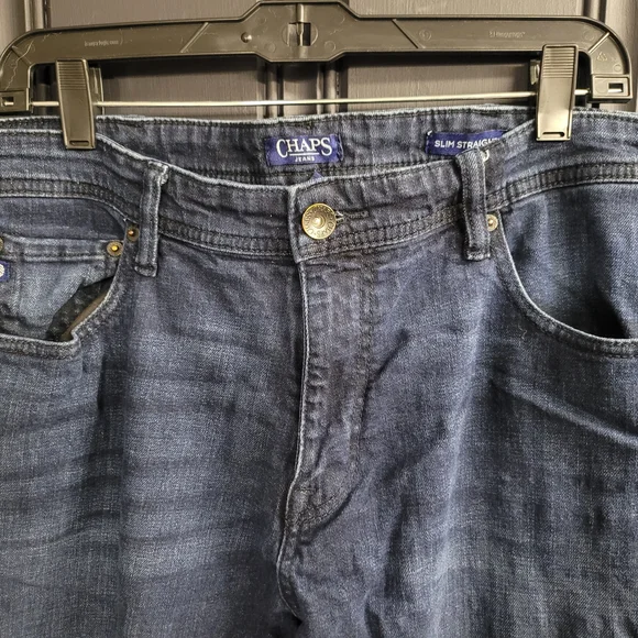 Chaps Slim Straight Denim Jeans - Picture 2 of 5